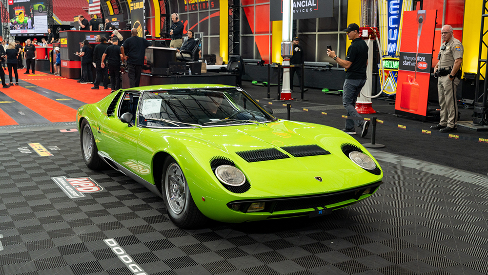 1970 Lamborghini Miura P400 on the block.
