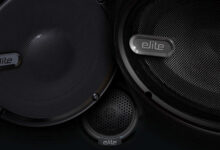 Closeup of BOSS Elite speakers