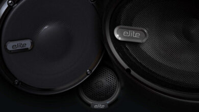 Closeup of BOSS Elite speakers