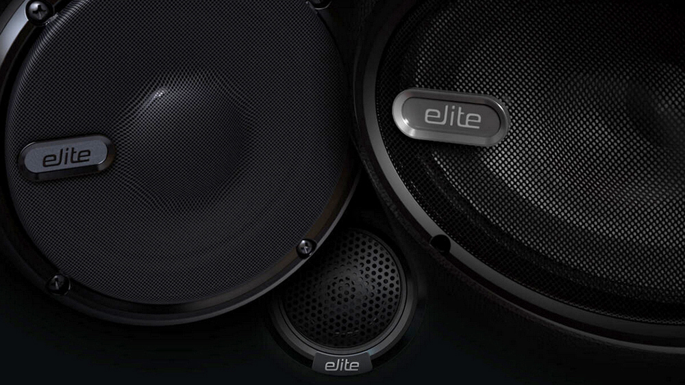 Closeup of BOSS Elite speakers
