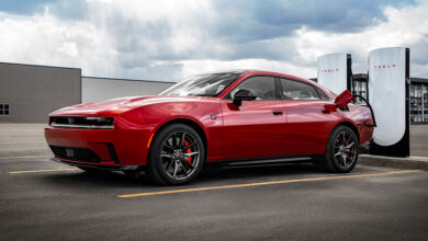 Charger BEV at Tesla charging station