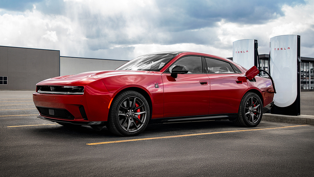 Charger BEV at Tesla charging station
