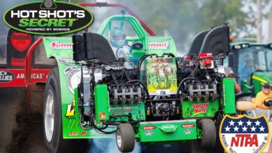 Steve Bunnage Motorsports’ “Takes A Lickin” modified tractor on track
