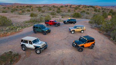 Jeep concept vehicles in Moab