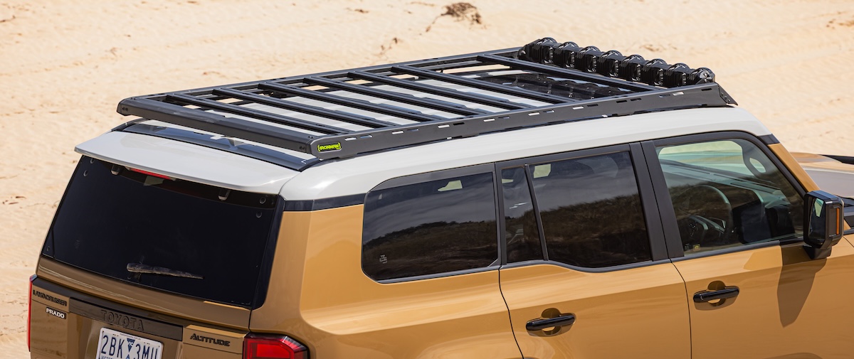 off-road racks ironman black roof rack on Toyota suv