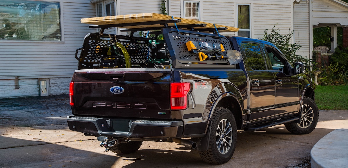 off-road racks kuat rack system on black ford pickup