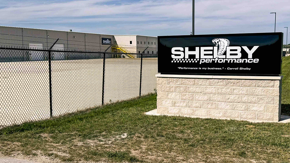 Shelby Performance Bristol sign outside of facility