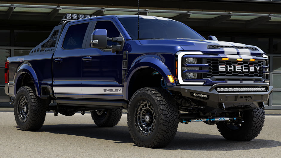 The Shelby Super Baja truck in blue