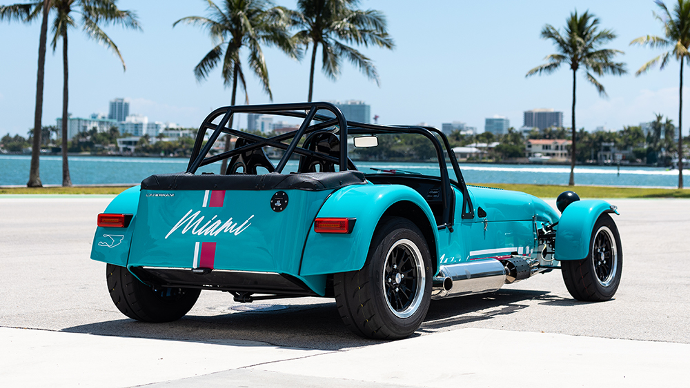 Caterham Seven Miami Special Edition shown from the rear