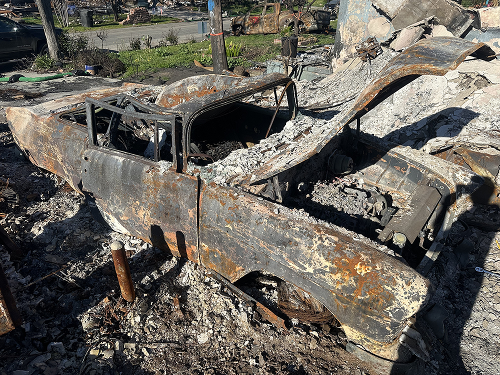 Ben Johnson’s 1955 Chevrolet Delray after the fire