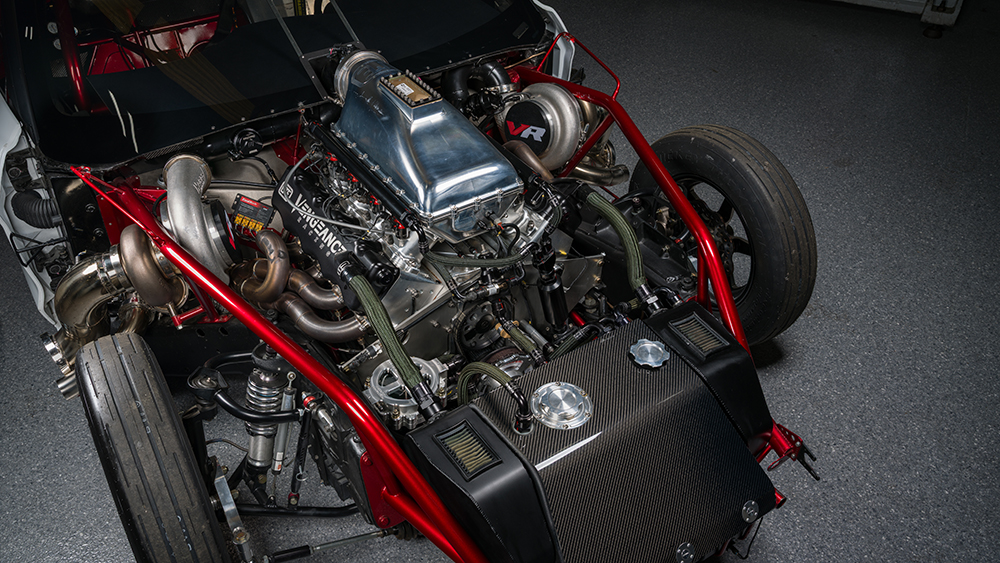 Close-up of high-performance engine