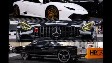 Pictures of three cars set in column