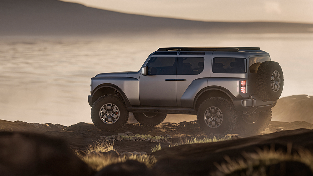 Hyundai Boulder Concept parked by lake