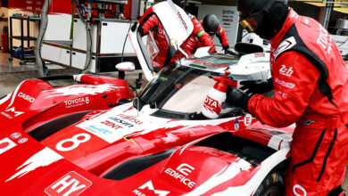 TOYOTA RACING's FIA WEC Hypercar Team working on car