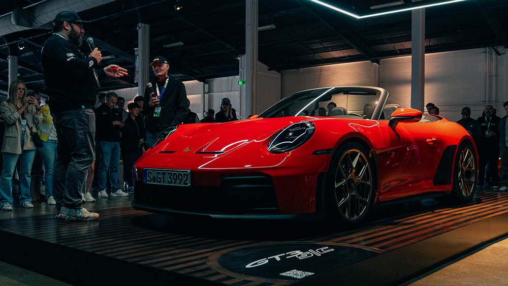 A red Porsche 911 GT3 S/C
