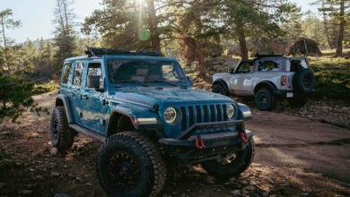Sunrider for Hardtop on Jeep parked in woods