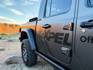 xpel graphic closeup on black jeep special ops gladiator build