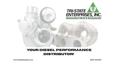 Tri-state Enterprises logo and diesel performance parts