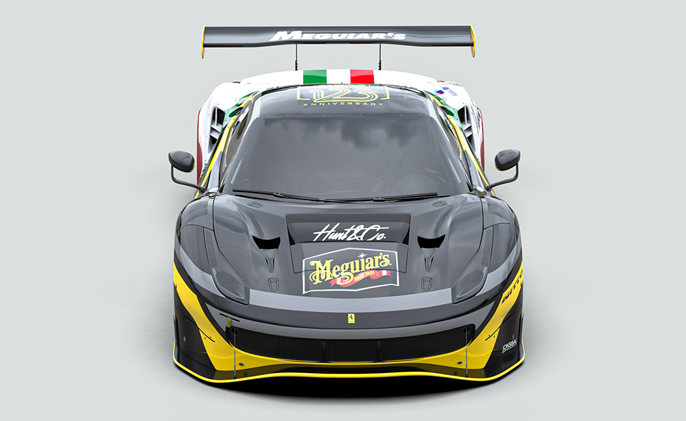 meguairs tj hunt ferrari 125th anniv livery front shot
