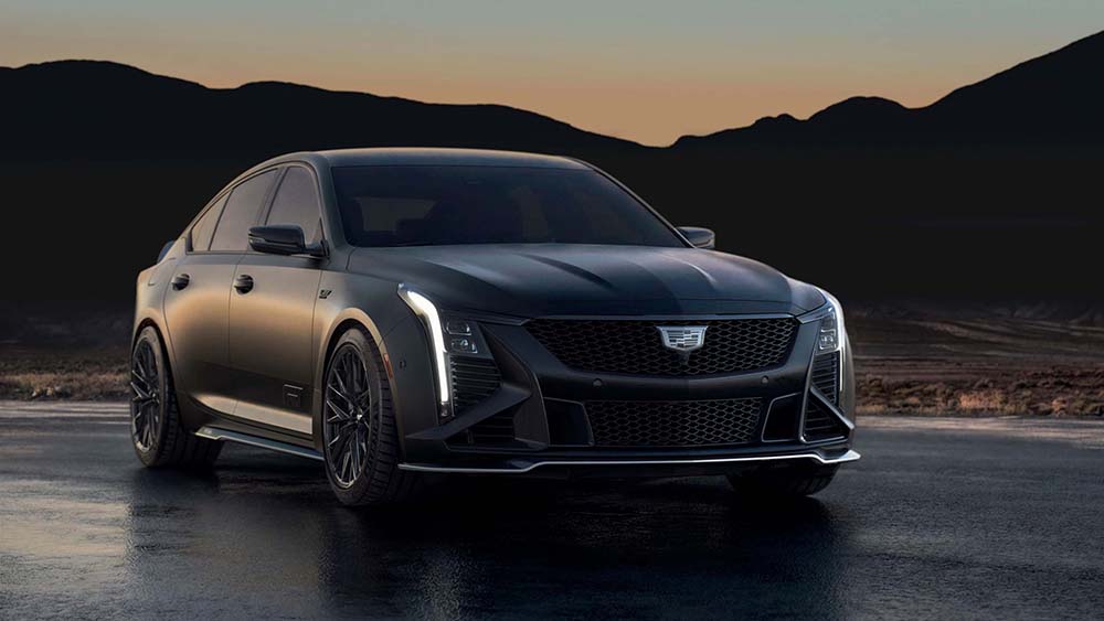 2026 Cadillac CT5 Blackwing F1 with mountains in background