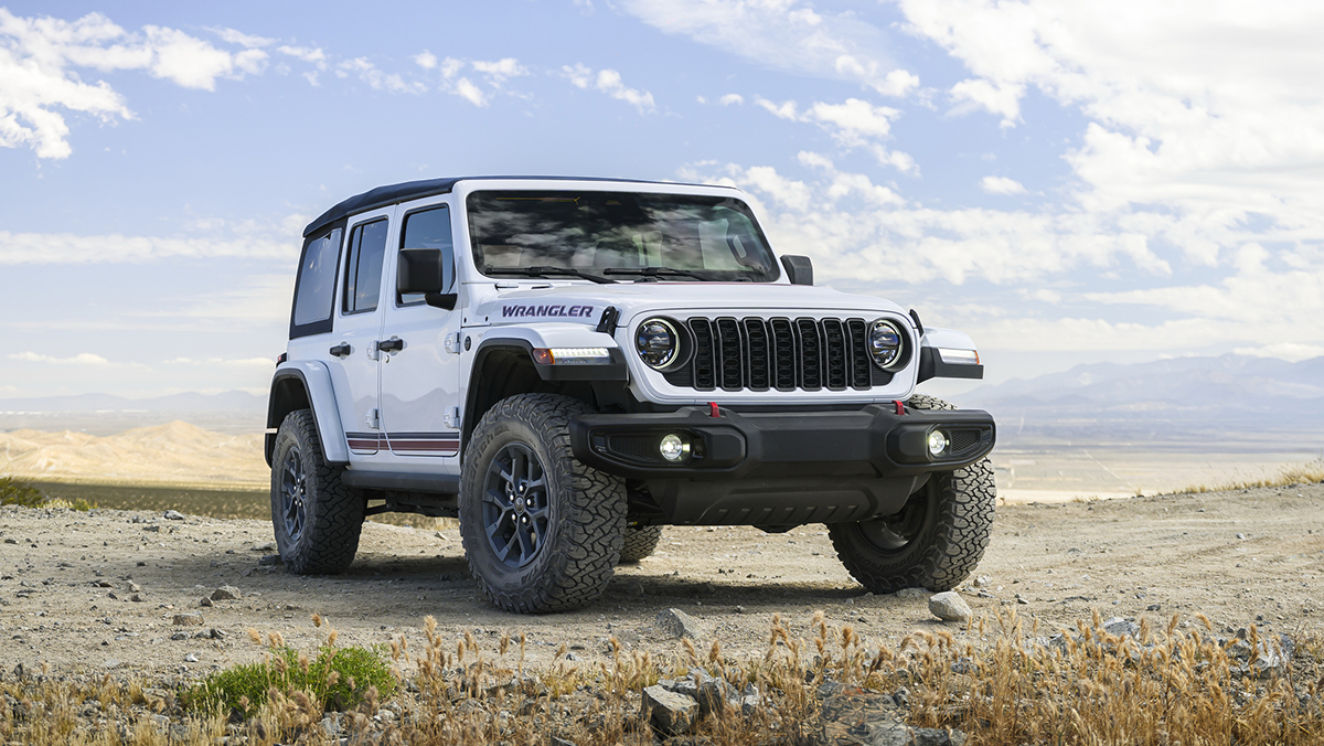 2026 Jeep Wrangler America250 parked on rocky road