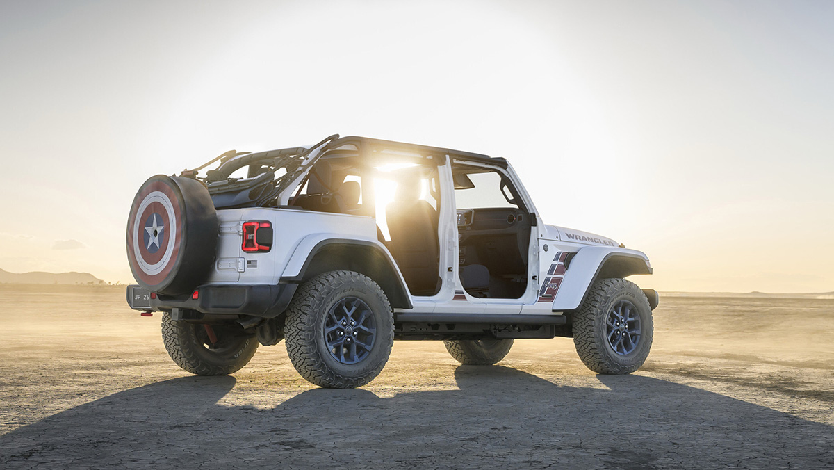 The 2026 Jeep Wrangler America250 with doors off