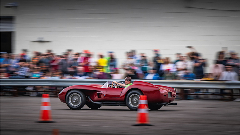 1958 Ferrari Testa Rossa on the Simeone Museum tarmac