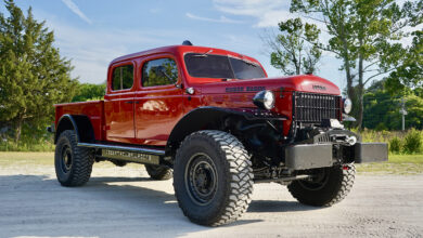 Bespoke Turbo-Diesel Desert Power Wagon Crew Cab from three-quarter front