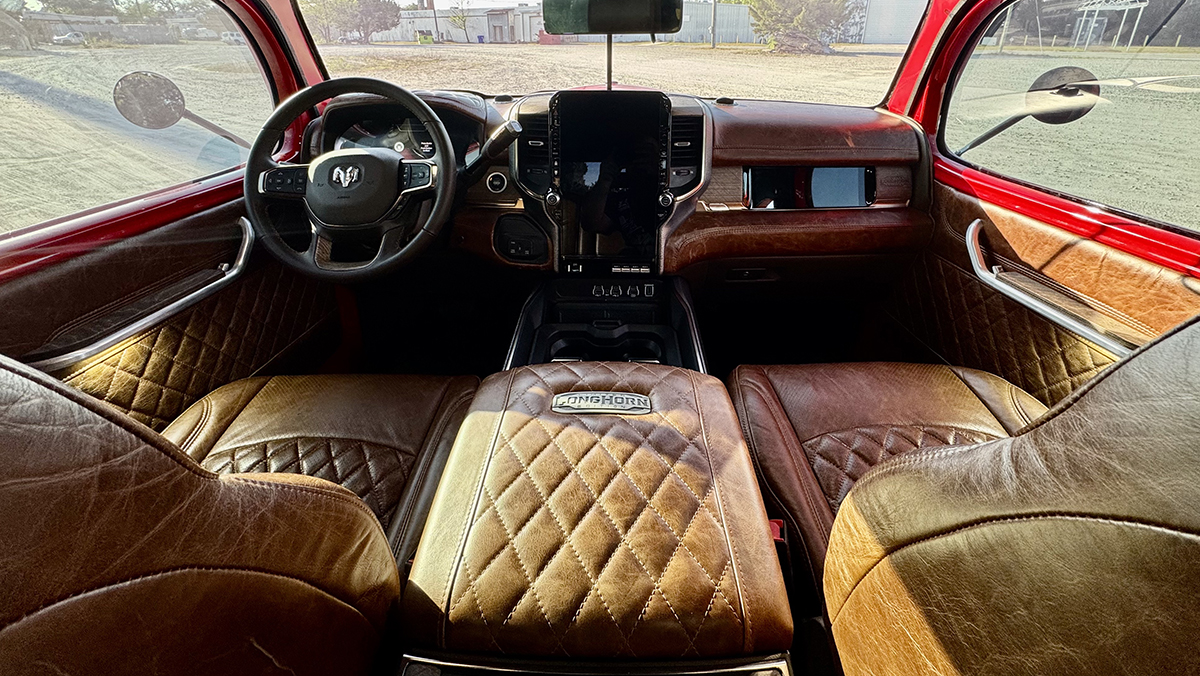 Bespoke Turbo-Diesel Desert Power Wagon Crew Cab interior