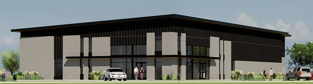 Rendering of the Mark A. Carr Technology and Training Center.