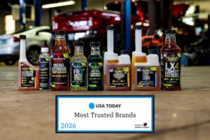 hot shot's secret product lineup workbench shot with usa today trusted brand text