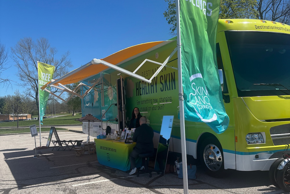 Skin Cancer Foundation Team and RV prepped for screenings