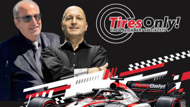 Joe and Fred Tomarchio with Tires Only! logo