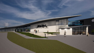 Rendering of the M24 Museum of Motorsport building