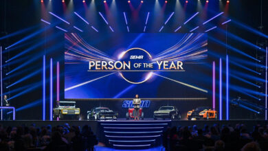 SEMA Person of the Year winner on stage at SEMA Show 2025