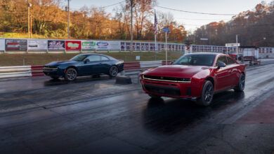 SIXPACK-powered 2026 Dodge Charger Scat Pack in After Dark and Redeye exterior colors
