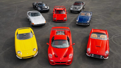 Group of cars ready for the Mecum auction