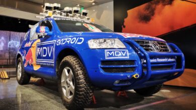 VW's "Stanley" blue autonomous Touareg on display