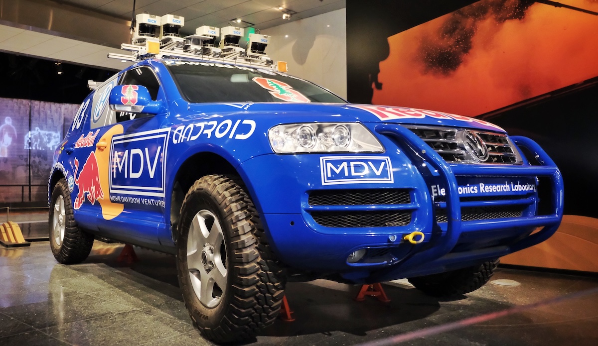 VW's "Stanley" blue autonomous Touareg on display