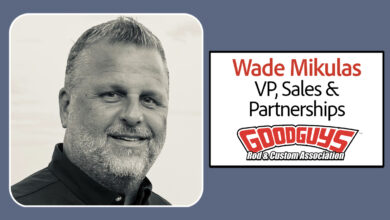 Wade Mikulas VP Sales & Partnerships of Goodguys graphic