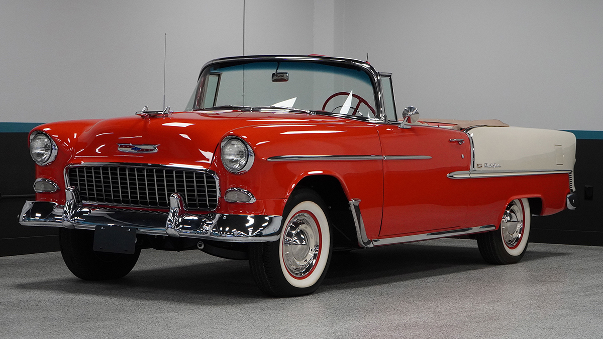 1955 Chevrolet Bel Air Convertible front three-quarter view