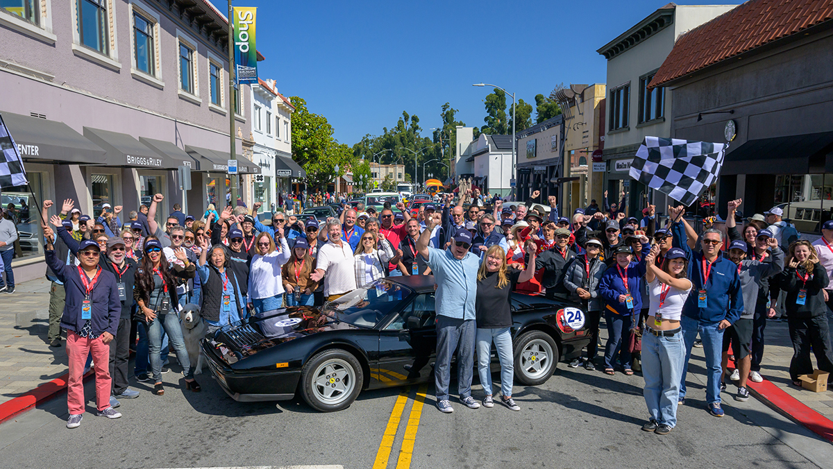 2025 Hillsborough Tour d'Elegance with crowd at end of road tour