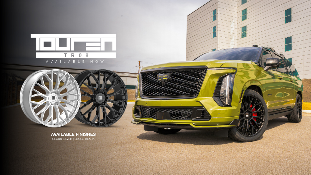 Touren TR08 logo next to two wheels and a truck