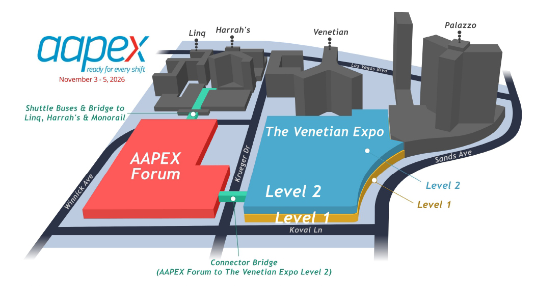 AAPEX 2026 overview map