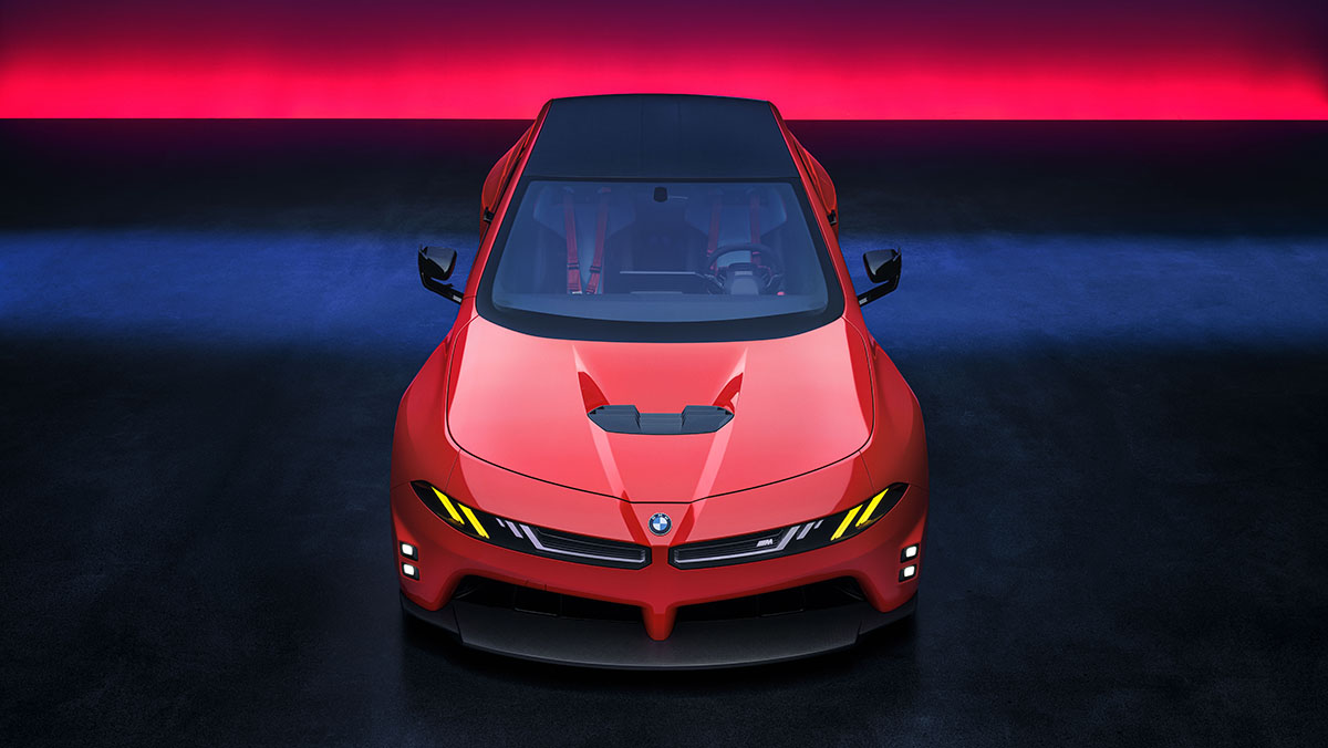 BMW M Concept Neue Klasse aerial front view