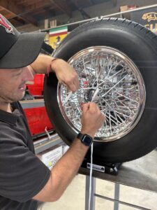 classic wheels beginning the truing process
