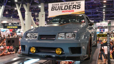 Car under Battle of the Builders banner