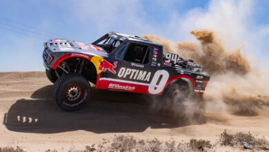 Christopher Polvoorde racing BFGoodrich Baja 500 truck in desert