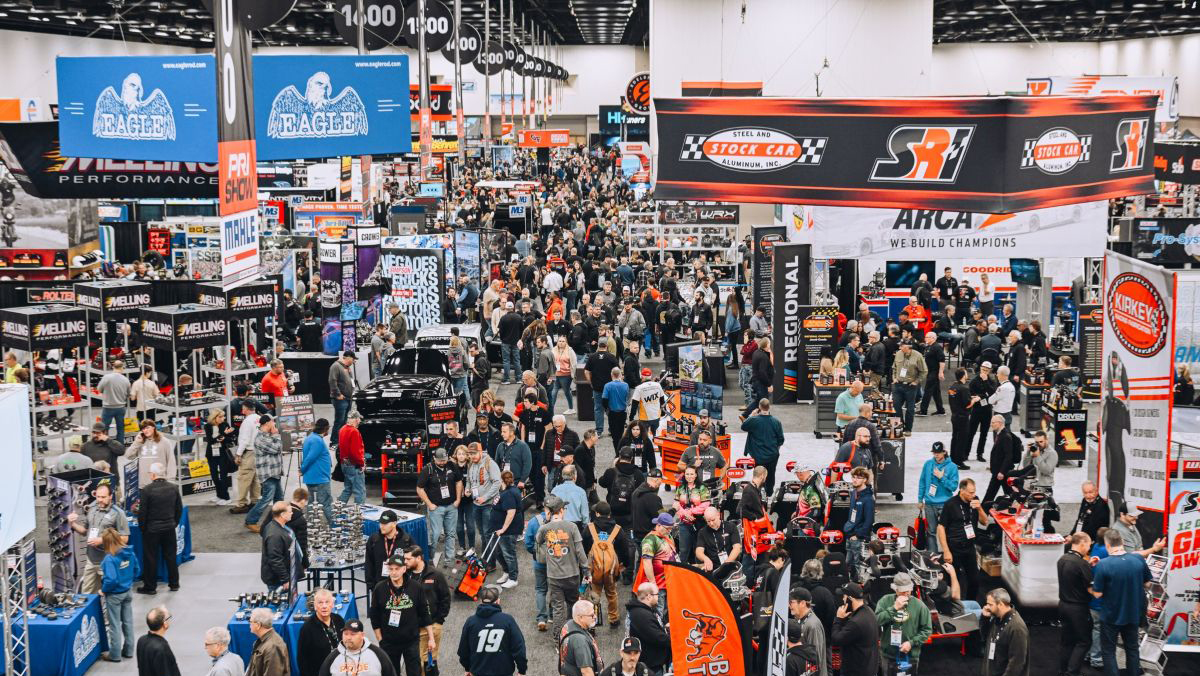 Crowd on show floor at PRI Show