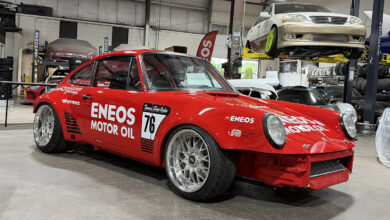 Customized 1978 Porsche 911 SC in garage